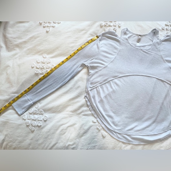Free People Movement Lay Up Long Sleeve Tee - Light Grey/Blue - S - Picture 10 of 11